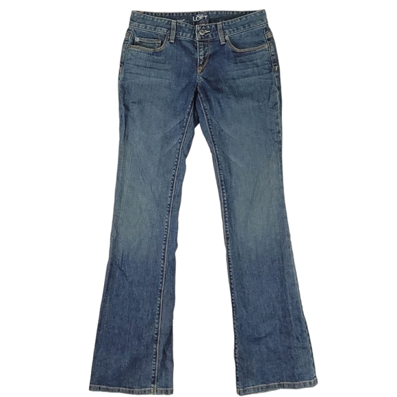 LOFT Womens Curvy Boot Dark Wash Stretch Jeans Size 2 - Picture 1 of 10